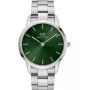 Zegarek Daniel Wellington Iconic Link Emerald DW00100427 40mm srebrny z zieloną tarczą