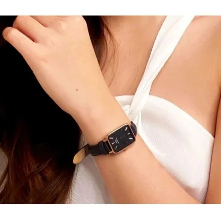 Zegarek Daniel Wellington Quadro Pressed Sheffield DW00100435 20mm damski na pasku skórzanym