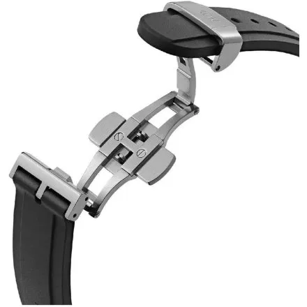 Zegarek Daniel Wellington Iconic Motion DW00100436 40mm srebrny na czarnym pasku
