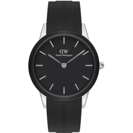 Zegarek Daniel Wellington Iconic Motion DW00100436 40mm srebrny na czarnym pasku