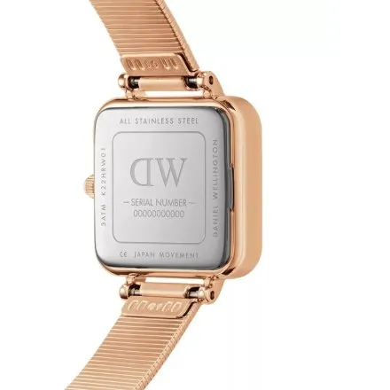 Zegarek Daniel Wellington Quadro Studio DW00100517 22mm różowe złoto z bransoletką