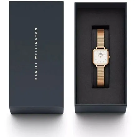 Zegarek Daniel Wellington Quadro Studio DW00100517 22mm różowe złoto z bransoletką
