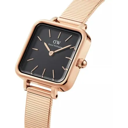 Zegarek Daniel Wellington Quadro Studio DW00100518 22mm różowe złoto z bransoletką