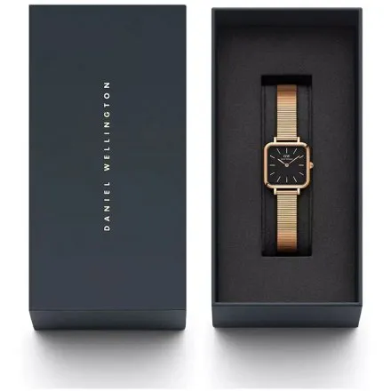 Zegarek Daniel Wellington Quadro Studio DW00100518 22mm różowe złoto z bransoletką