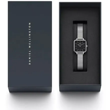 Zegarek Daniel Wellington Quadro Studio DW00100522 22mm srebrny z bransoletką