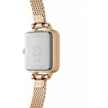 Zegarek Daniel Wellington Quadro Mini Melrose Champagne DW00100651 15 mm różowozłoty z jasną tarczą
