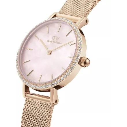 Zegarek Daniel Wellington Petite Lumine DW00100663 28mm różowozłoty z masą perłową na tarczy
