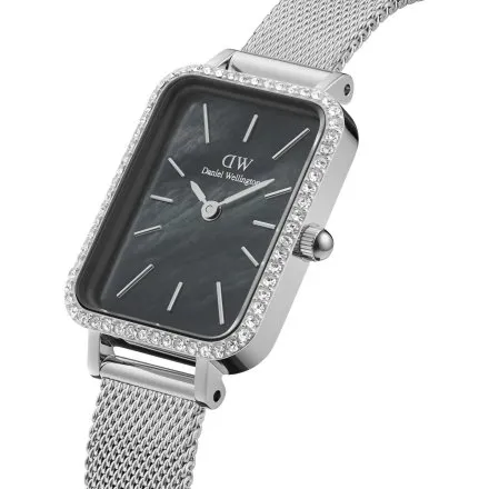Zegarek Daniel Wellington Quadro Lumine DW00100667 40mm srebrny z bransoletką