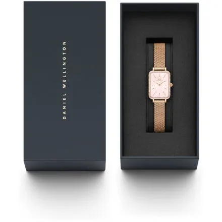 Zegarek Daniel Wellington Quadro Lumine DW00100669 40mm różowozłoty z masą perłową na tarczy