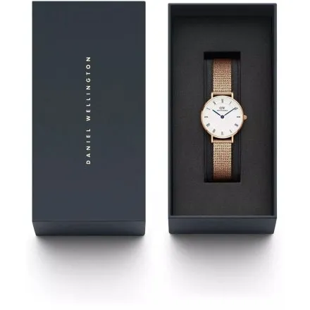 Zegarek Daniel Wellington DW00100681 Petite Melrose 28mm damski z cyframi rzymskimi