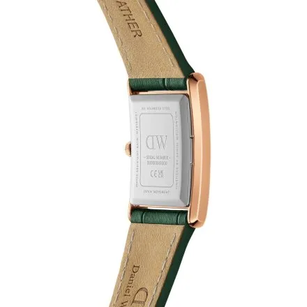 Zegarek Daniel Wellington Bound Crocodile Emerald Rose Gold DW00100694 20mm damski zielony