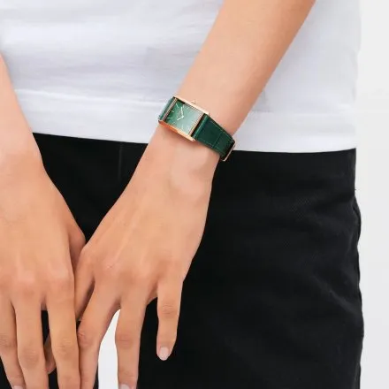 Zegarek Daniel Wellington Bound Crocodile Emerald Rose Gold DW00100694 20mm damski zielony