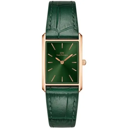 Zegarek Daniel Wellington Bound Crocodile Emerald Rose Gold DW00100694 20mm damski zielony