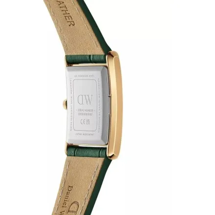 Zegarek Daniel Wellington Bound Crocodile Champagne Sunray Gold DW00100695 22mm złoty damski z zielonym paskiem
