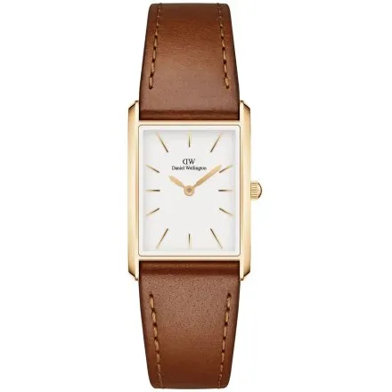 Zegarek Daniel Wellington Bound Durham Gold DW00100696 22mm złoty damski z brązowym paskiem