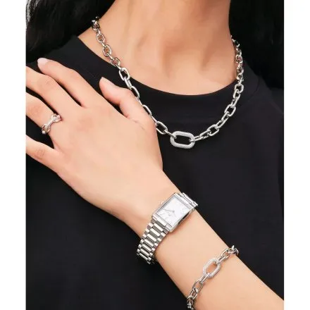Zegarek Daniel Wellington Bound 3-Link Silver DW00100700 22mm srebrny na bransolecie