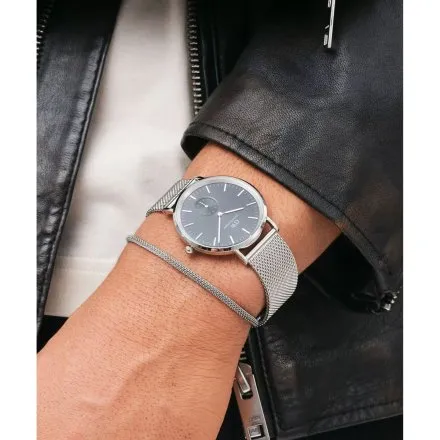 Zegarek Daniel Wellington Classic Multi-Eye Sterling Onyx DW00100711 40mm męski srebrny
