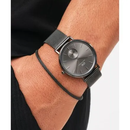 Zegarek Daniel Wellington Classic Multi-Eye Mesh Graphite DW00100712 40mm męski grafitowy