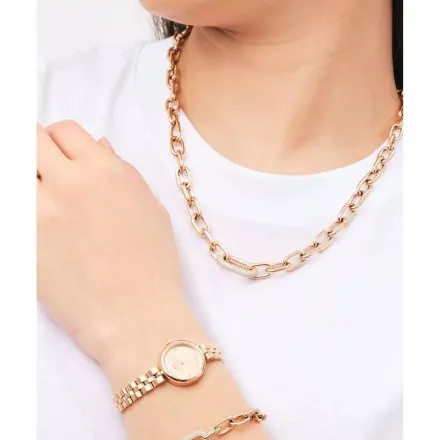 Zegarek Daniel Wellington DW00100720 Elan Lumine Unitone Rose Gold 22mm damski na bransolecie