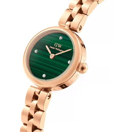 Zegarek Daniel Wellington DW00100721 Elan Lumine Malachite Rose Gold 22mm damski z zieloną tarczą