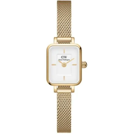 Zegarek Daniel Wellington DW00100725 Quadro Mini Evergold 15mm złoty z bransoletką