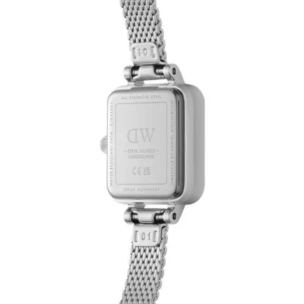 Zegarek Daniel Wellington DW00100726 Quadro Mini Sterling 15mm srebrny z bransoletką