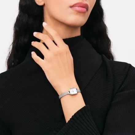 Zegarek Daniel Wellington DW00100726 Quadro Mini Sterling 15mm srebrny z bransoletką