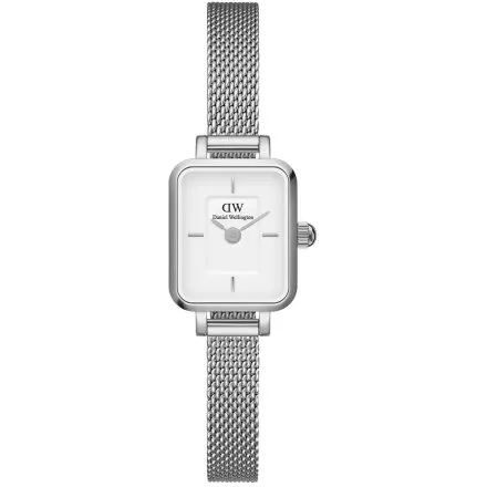 Zegarek Daniel Wellington DW00100726 Quadro Mini Sterling 15mm srebrny z bransoletką