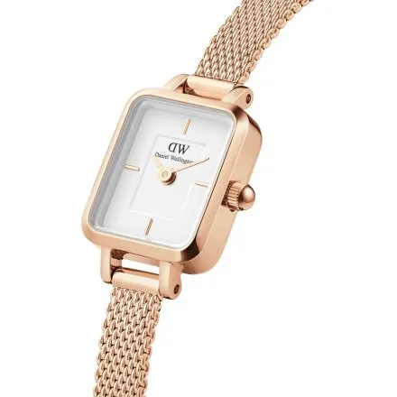Zegarek Daniel Wellington DW00100727 Quadro Mini Melrose 15mm różowozłoty z bransoletką