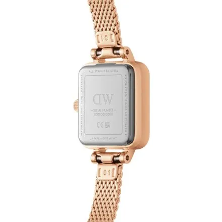 Zegarek Daniel Wellington DW00100727 Quadro Mini Melrose 15mm różowozłoty z bransoletką
