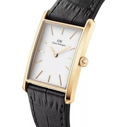 Zegarek Daniel Wellington Bound Black Crocodile Gold DW00100740 22mm damski na pasku skórzanym