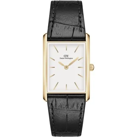 Zegarek Daniel Wellington Bound Black Crocodile Gold DW00100740 22mm damski na pasku skórzanym