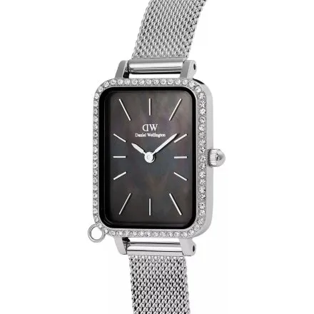 Zegarek Daniel Wellington Quadro Charm DW00100747 20mm srebrny z bransoletką
