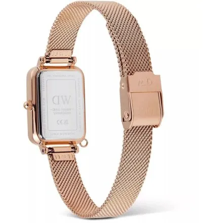 Zegarek Daniel Wellington Quadro Charm DW00100748 20mm różowozłoty z masą perłową na tarczy