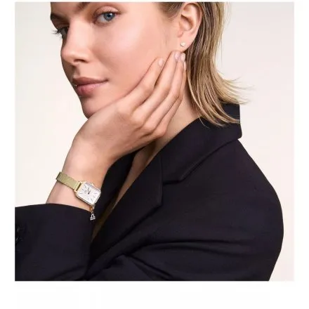 Zegarek Daniel Wellington Quadro Charm DW00100749 20mm złoty z masą perłową na tarczy