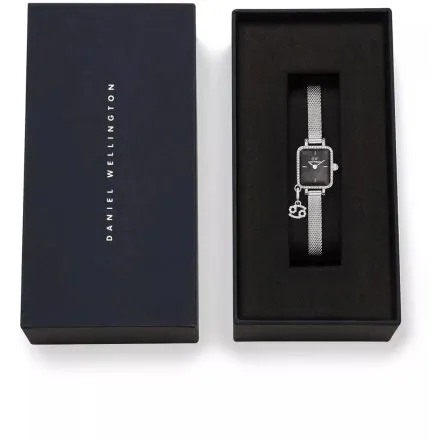 Zegarek Daniel Wellington Quadro Charm DW00100750 15mm srebrny z bransoletką