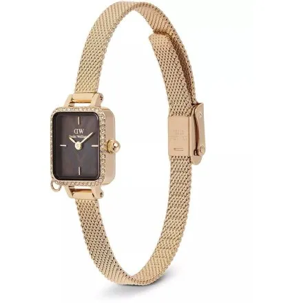 Zegarek Daniel Wellington Quadro Charm DW00100752 15mm złoty z masą perłową na tarczy