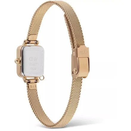 Zegarek Daniel Wellington Quadro Charm DW00100752 15mm złoty z masą perłową na tarczy