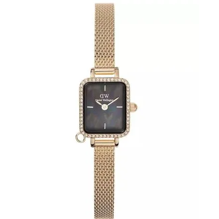 Zegarek Daniel Wellington Quadro Charm DW00100752 15mm złoty z masą perłową na tarczy