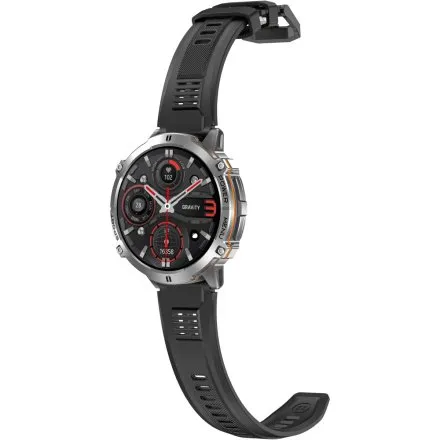 GRAVITY GT42-3 srebrny smartwatch męski AMOLED Z DODATKOWĄ BRANSOLETĄ