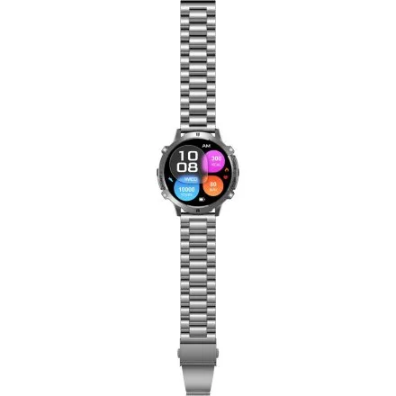 GRAVITY GT42-3 srebrny smartwatch męski AMOLED Z DODATKOWĄ BRANSOLETĄ