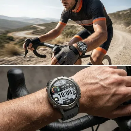 GRAVITY GT42-1 czarny smartwatch męski AMOLED Z DODATKOWĄ BRANSOLETĄ