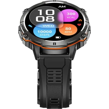 GRAVITY GT42-1 czarny smartwatch męski AMOLED Z DODATKOWĄ BRANSOLETĄ