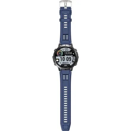GRAVITY GT42-2 czarny smartwatch męski amoled z dodatkowym granatowym paskiem 