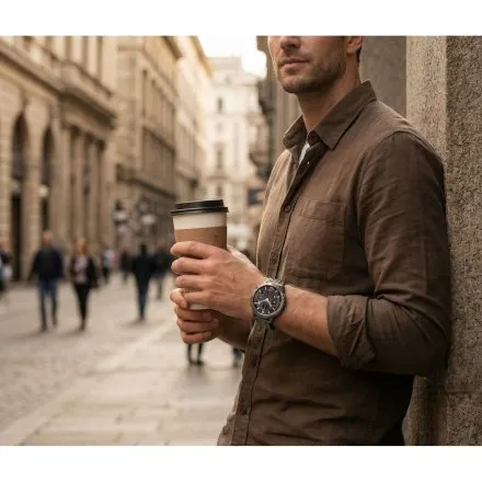 GRAVITY GT42-2 czarny smartwatch męski amoled z dodatkowym granatowym paskiem 