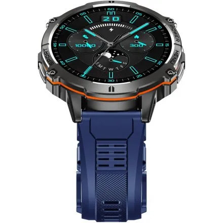 GRAVITY GT42-2 czarny smartwatch męski amoled z dodatkowym granatowym paskiem 
