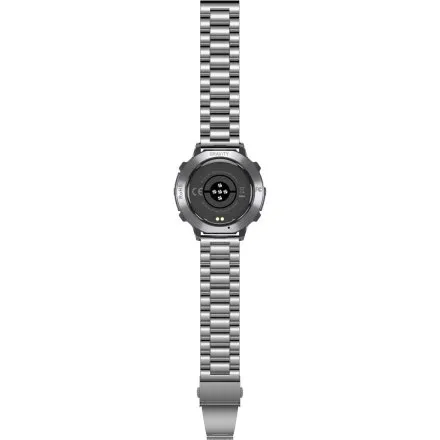 GRAVITY GT42-4 srebrny smartwatch męski amoled z pomarańczowym paskiem