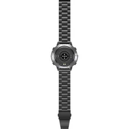 GRAVITY GT42-5 czarny smartwatch męski amoled z dodatkowym pomarańczowym paskiem 