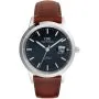 Zegarek Daniel Wellington Iconic Automatic DW00100755 40mm srebrny na brązowym pasku