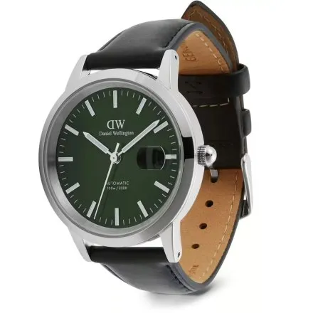 Zegarek Daniel Wellington Iconic Automatic DW00100756 40mm srebrny na czarnym pasku